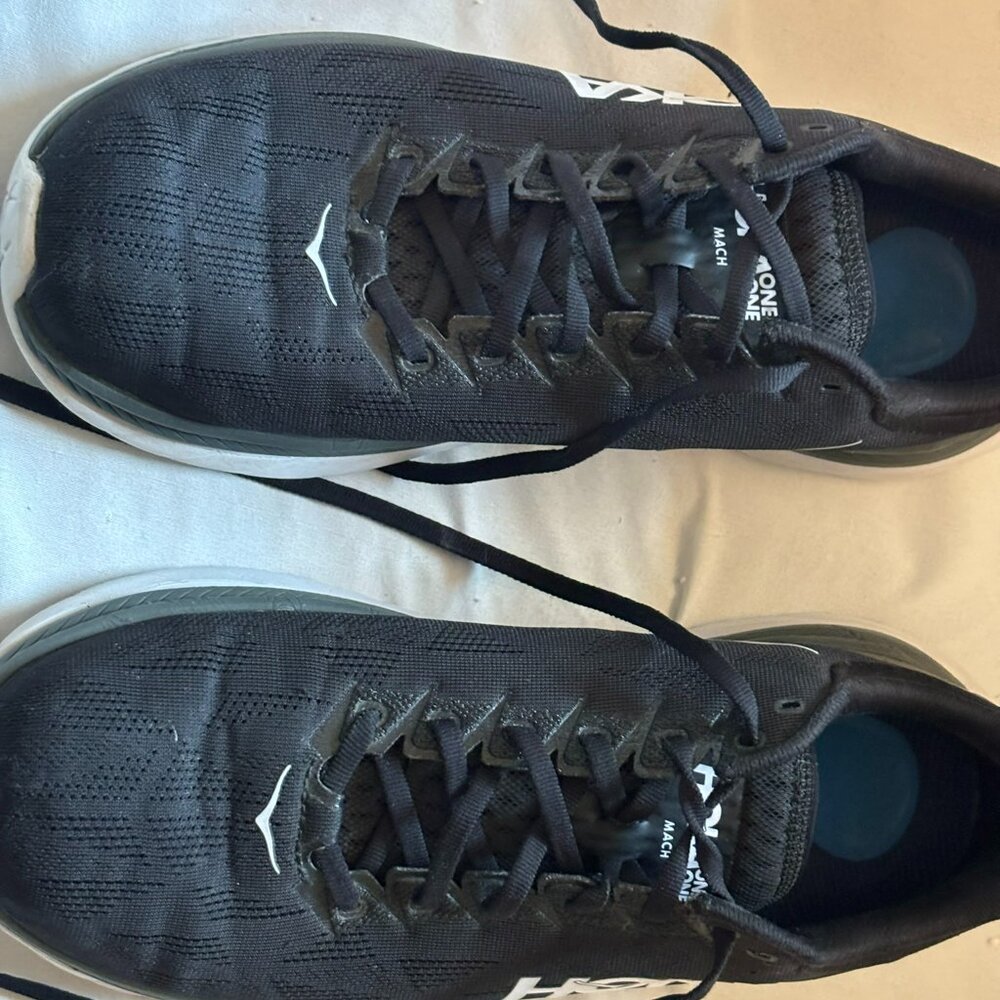 HOKA One One Mach athletic sneakers.